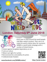 WNBR London 2018 flyer with link to FaceBook page