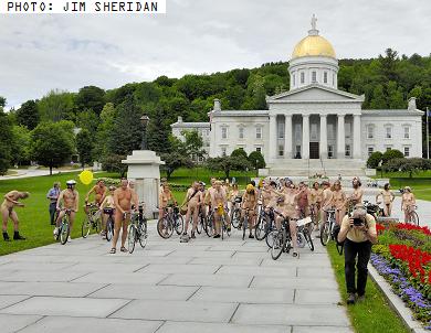 Naked riders @ the Statehouse, 2009