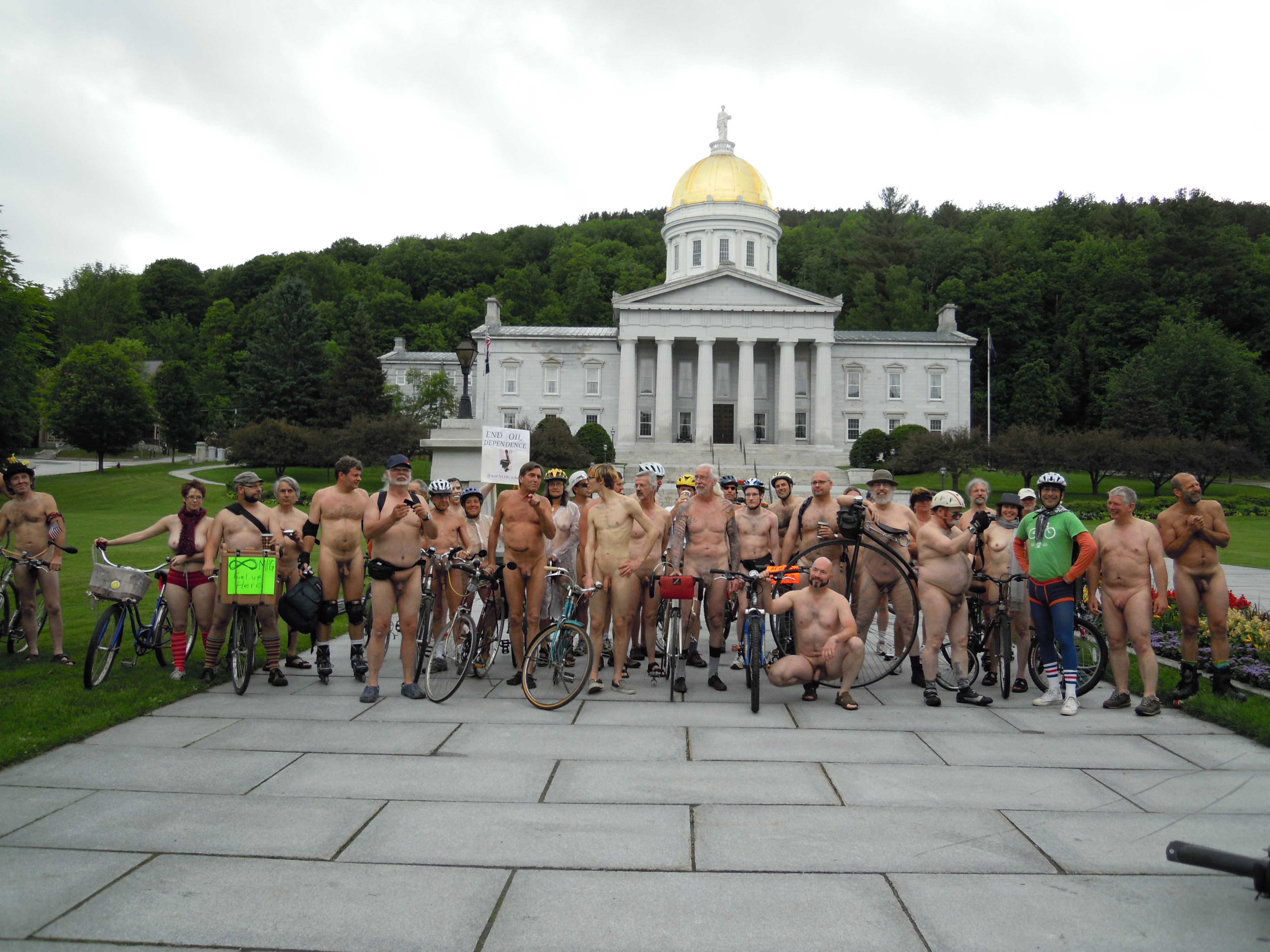 Naked riders @ the Statehouse, 2010