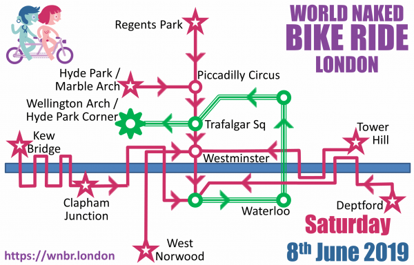 WNBR London 2019 Route Diagram